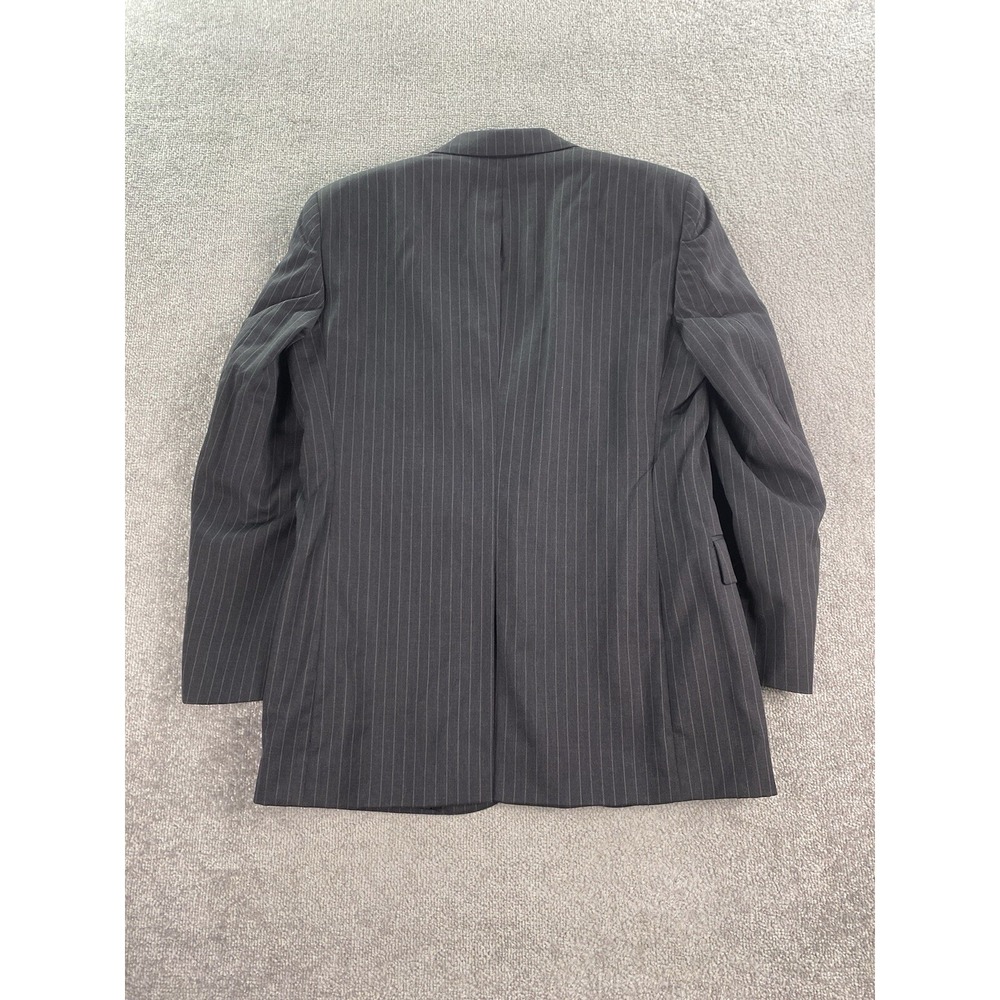 Jos. A Bank Suit 41 L Gray Wool Striped Premium Business Jacket Pants Set 36x34 - Picture 5 of 16